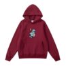 Minimalist Graphic Print Hoodie – Red