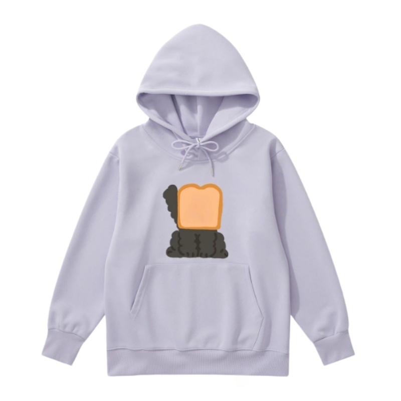 Casual Slim-Fit Hoodie – Light Purple
