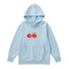 Tomato-Print Hoodie Blue