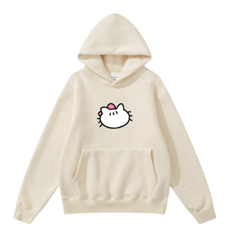 Cute Graphic Creative Fashion Hoodie – Apricot